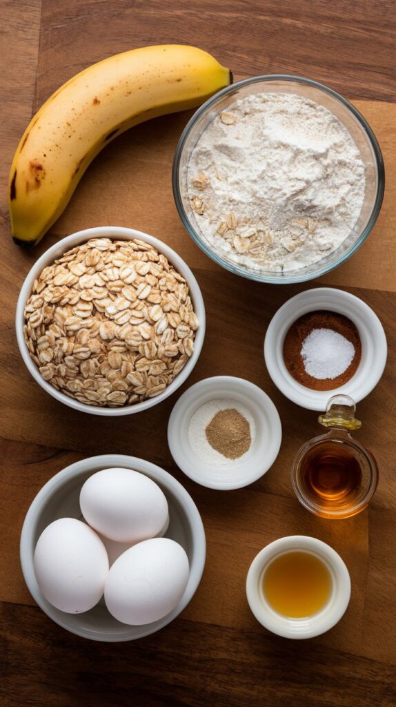 Banana Oatmeal Muffins Recipe Ingredients